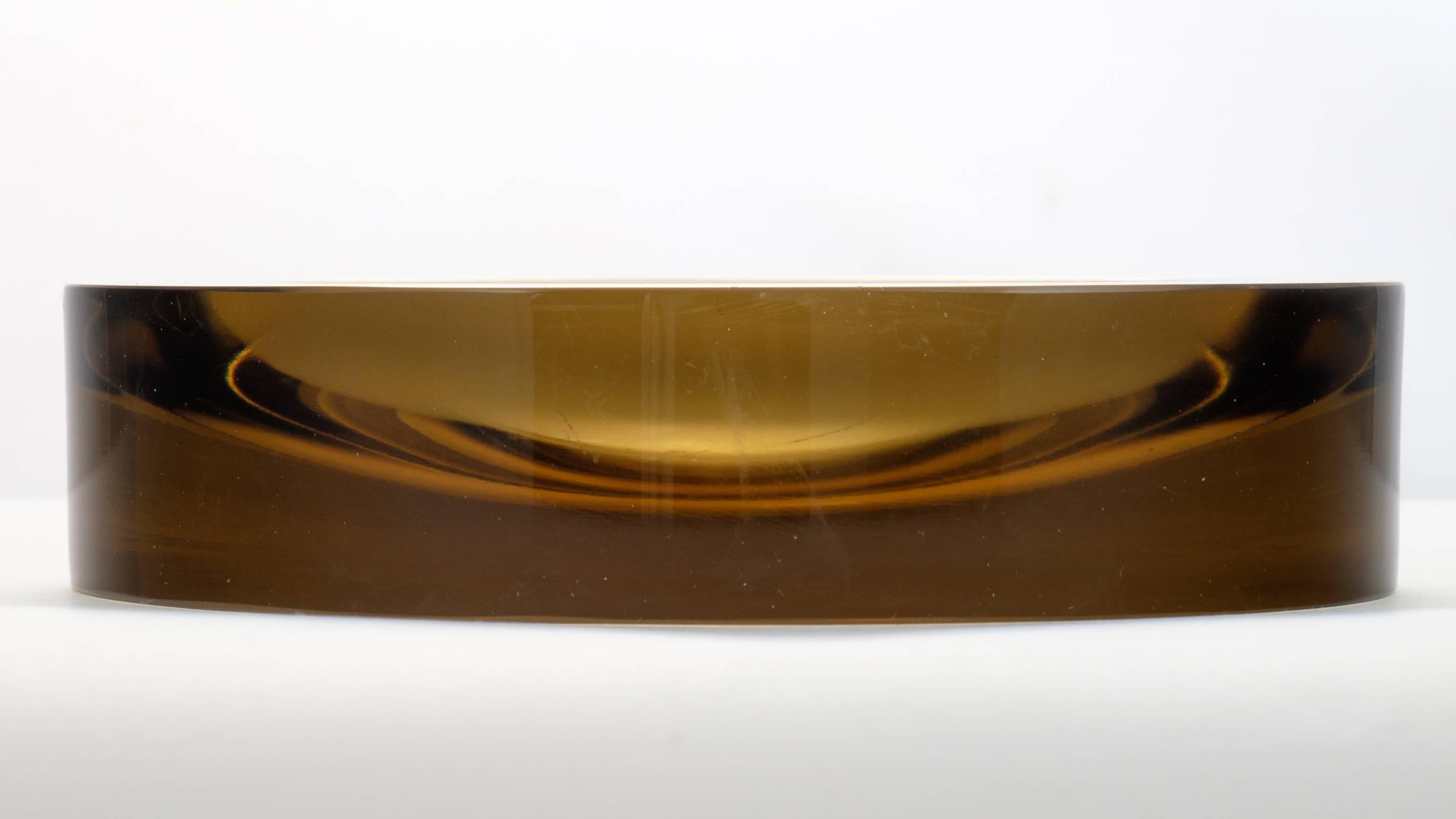 Italian Murano Amber Glass Bowl