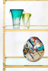 Murano Ombré Teal Glass Vase