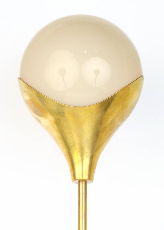 Italian Murano Glass and Brass Wall Sconces at 1stdibs