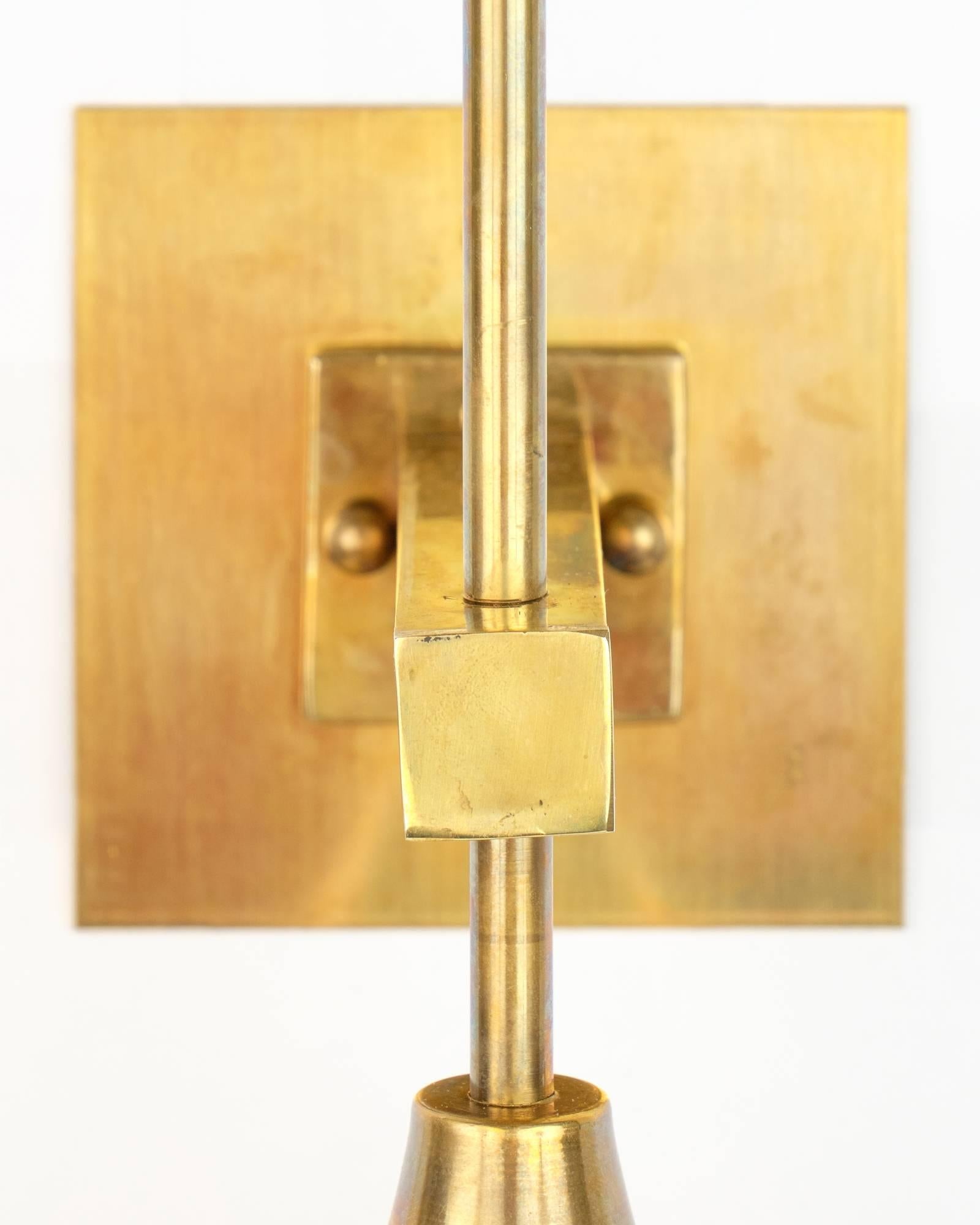 Contemporary Italian Murano Glass and Brass Wall Sconces