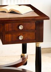 French Empire Polished Mahogany Desk