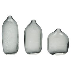 Set of Three Modern Murano Glass Bottles by Alberto Donà, Italy
