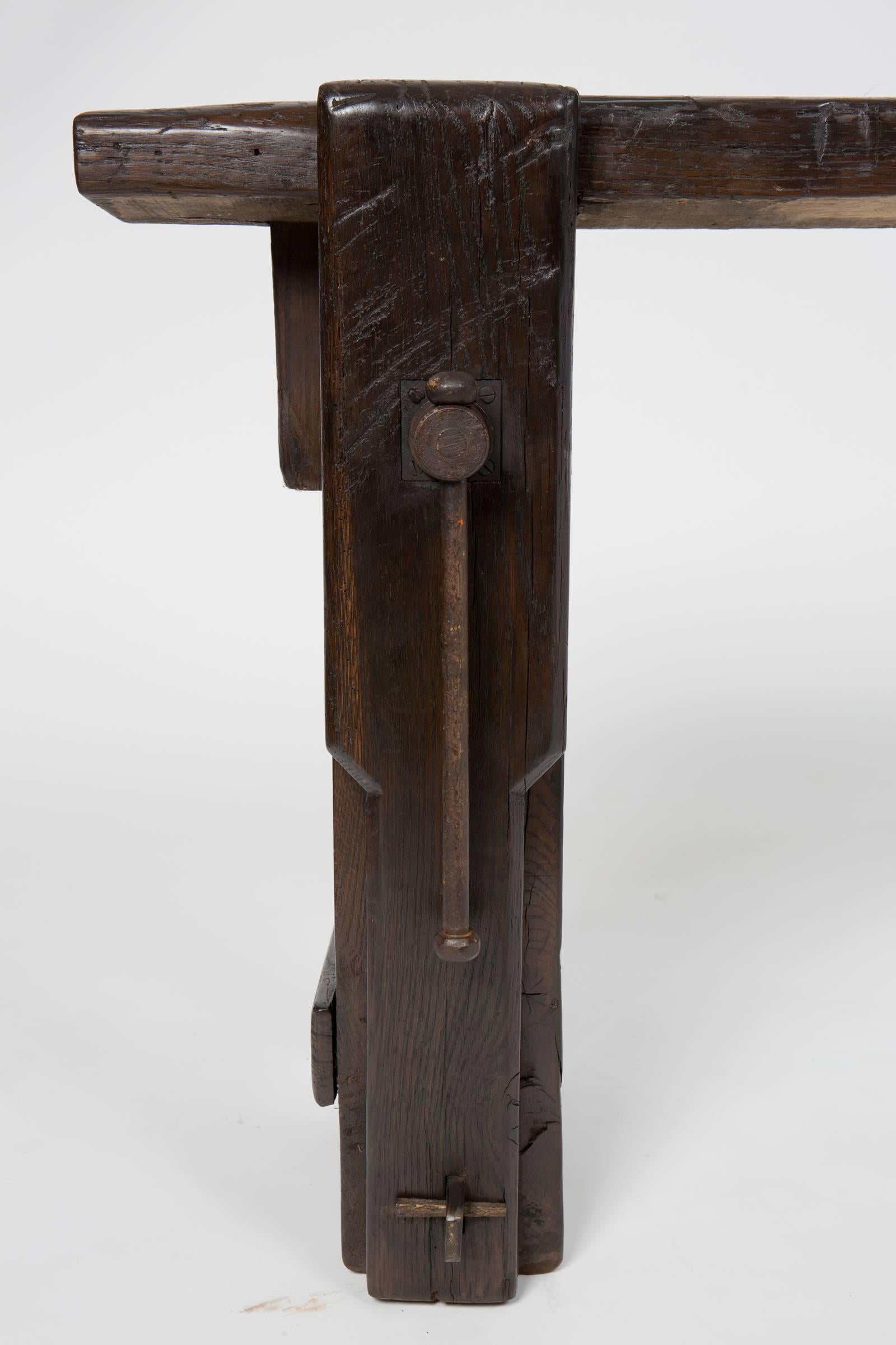 19th Century French Carpenter's Workbench 4