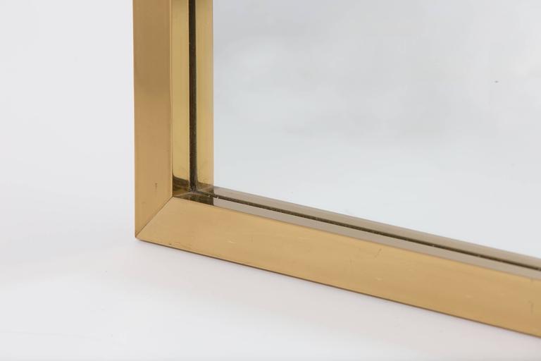 MidCentury French Brass Trim Mirror at 1stDibs