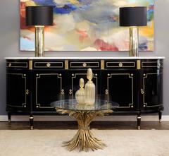 Vintage Sheaf of Wheat Occasional Table