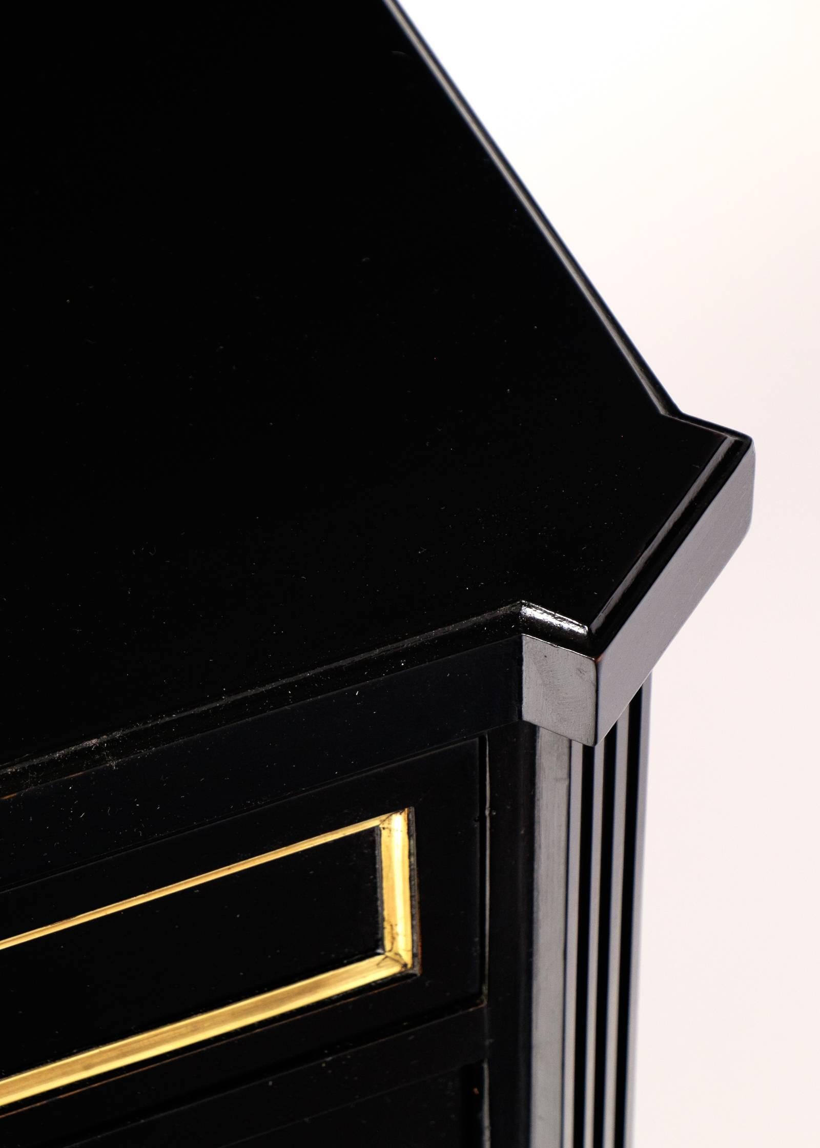 Antique Louis XVI Style Ebonized Sideboard 1