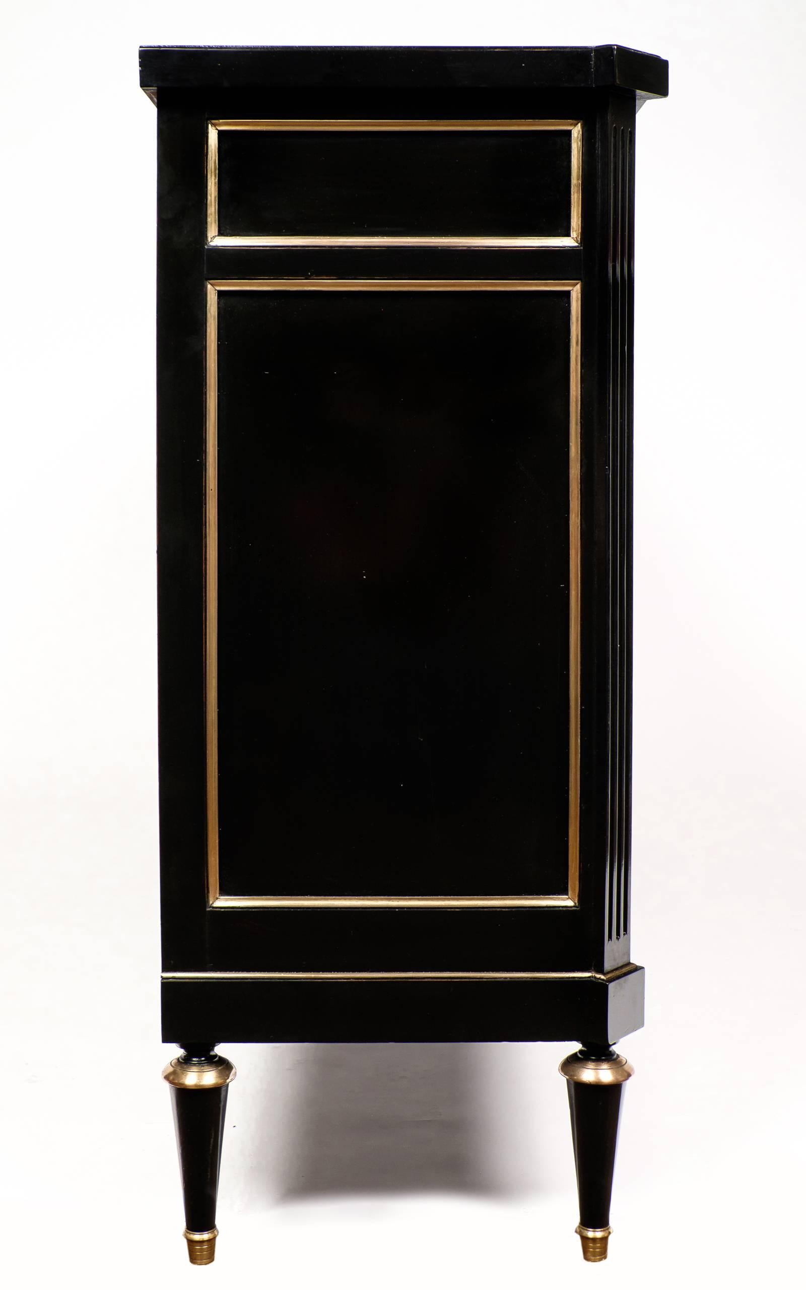 Early 20th Century Antique Louis XVI Style Ebonized Sideboard