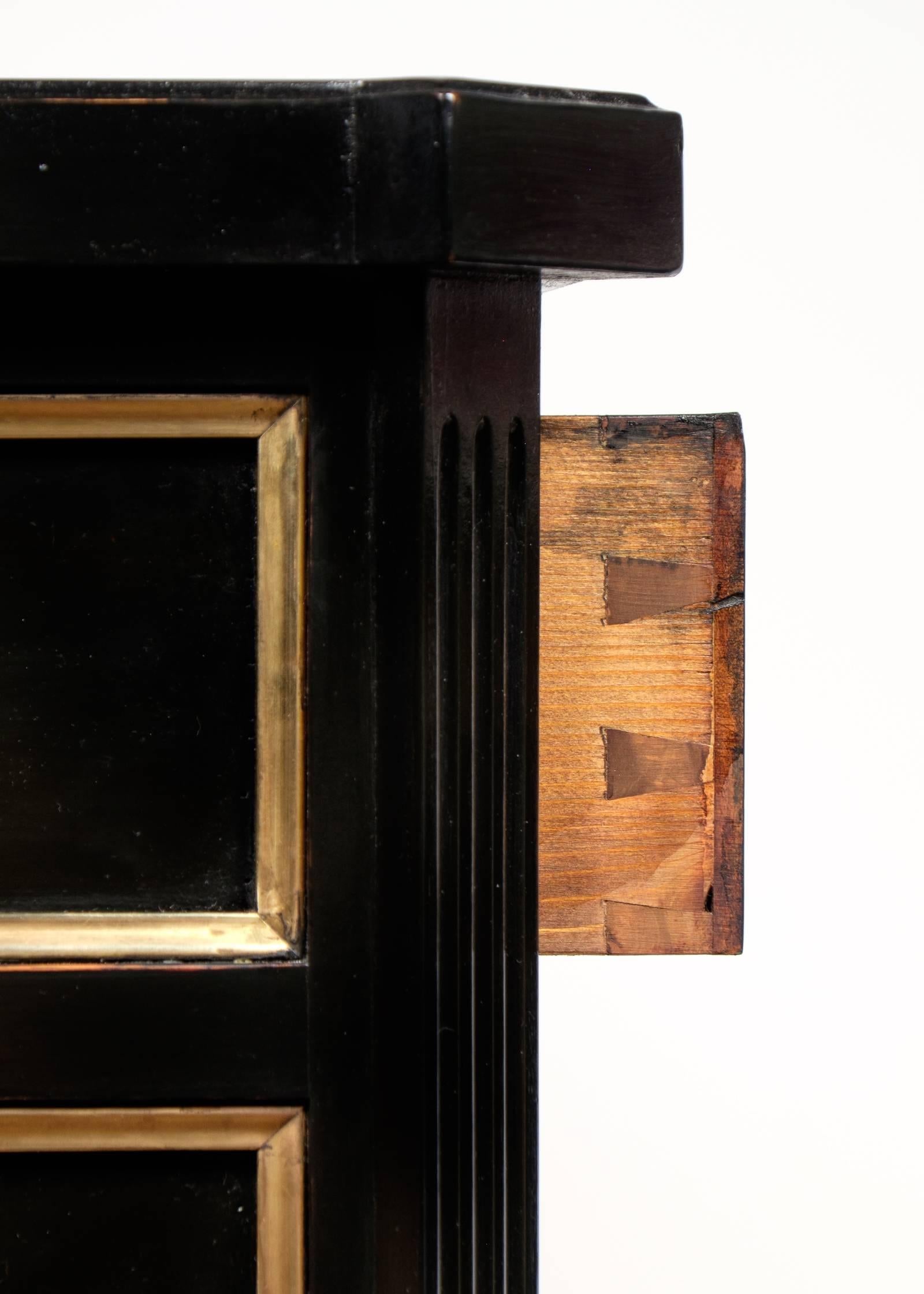 Antique Louis XVI Style Ebonized Sideboard 2