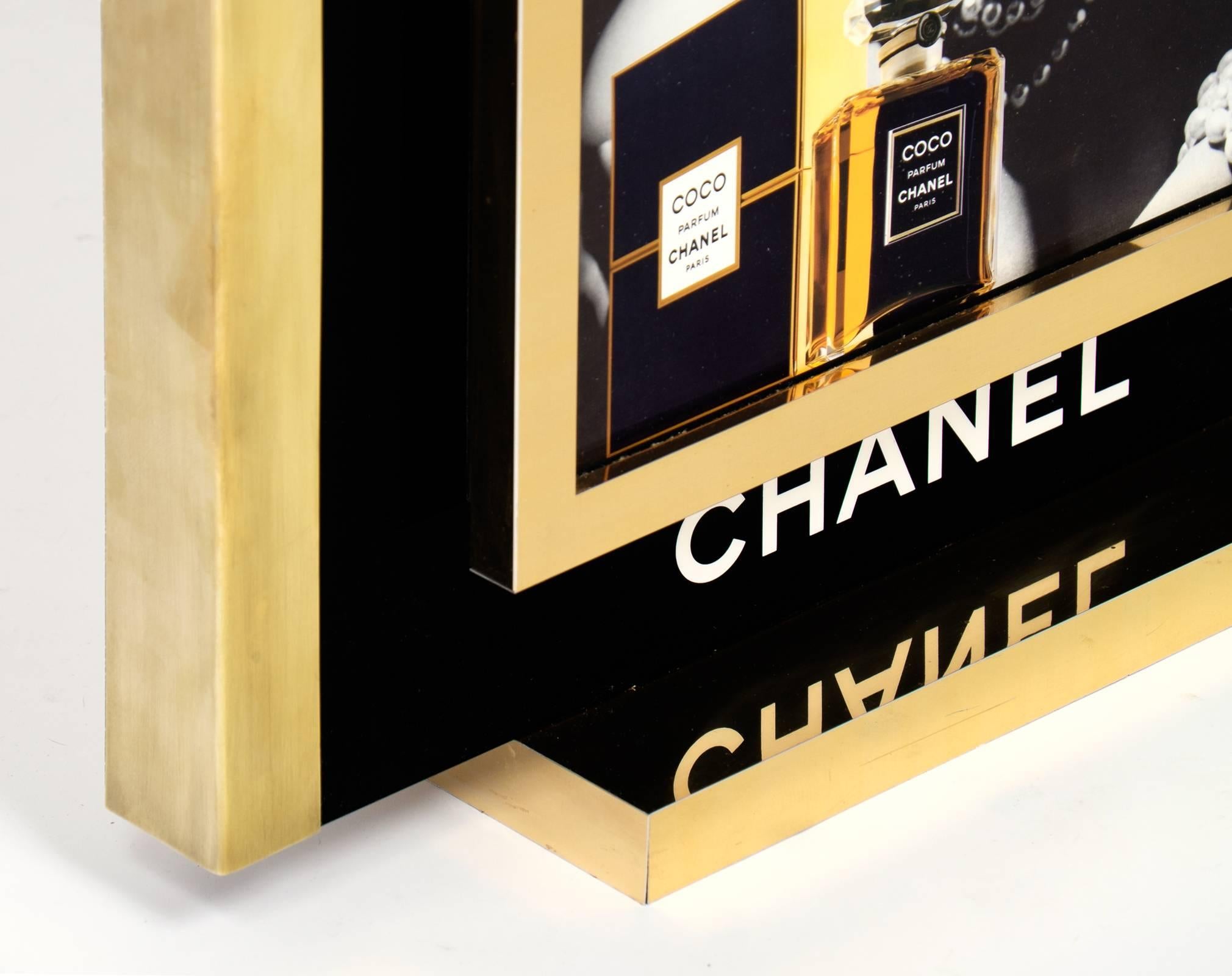 Coco Chanel Perfume Lightbox Ad In Good Condition In Austin, TX