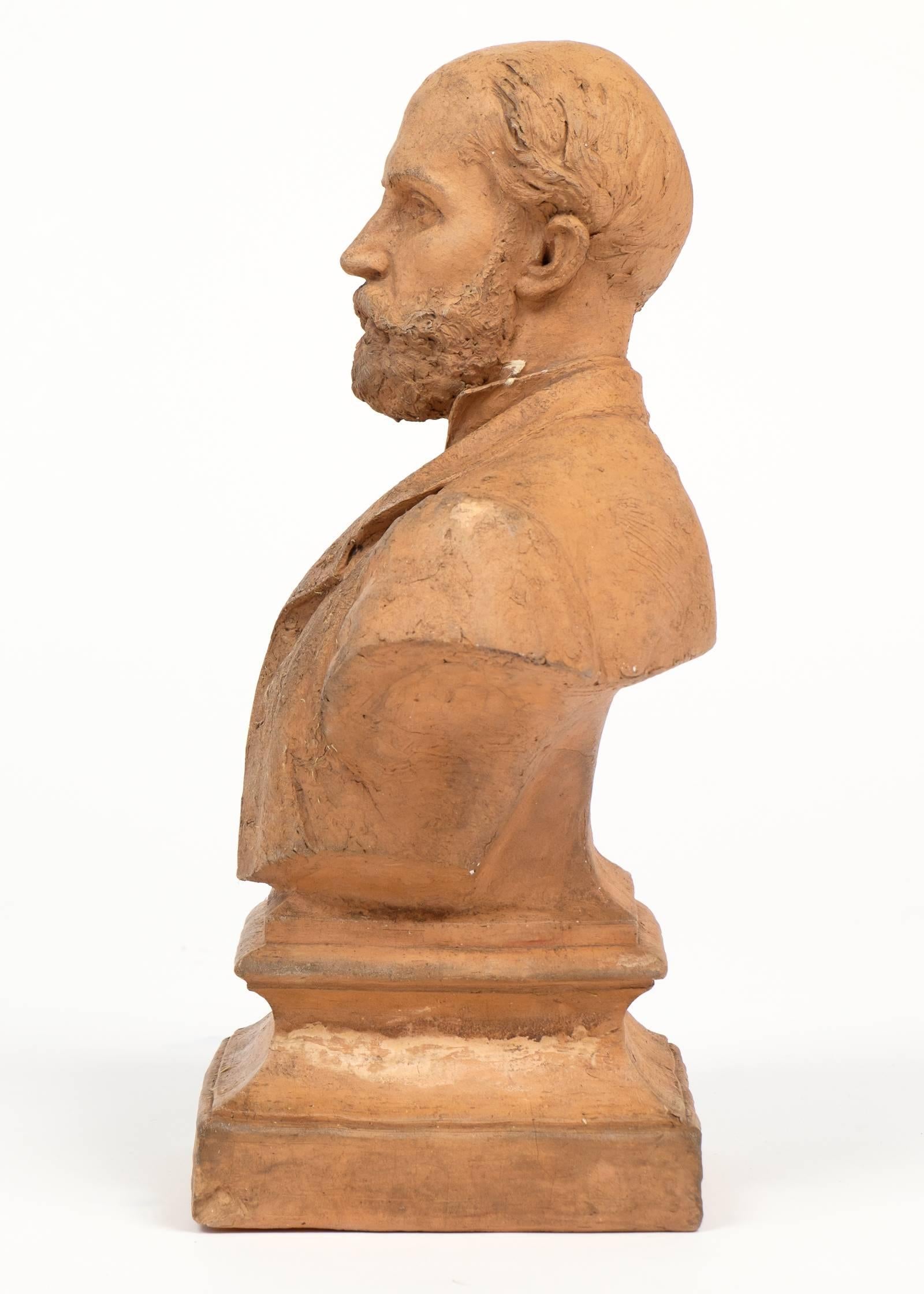 19th Century French Bust Sculpture of a Gentleman In Good Condition In Austin, TX