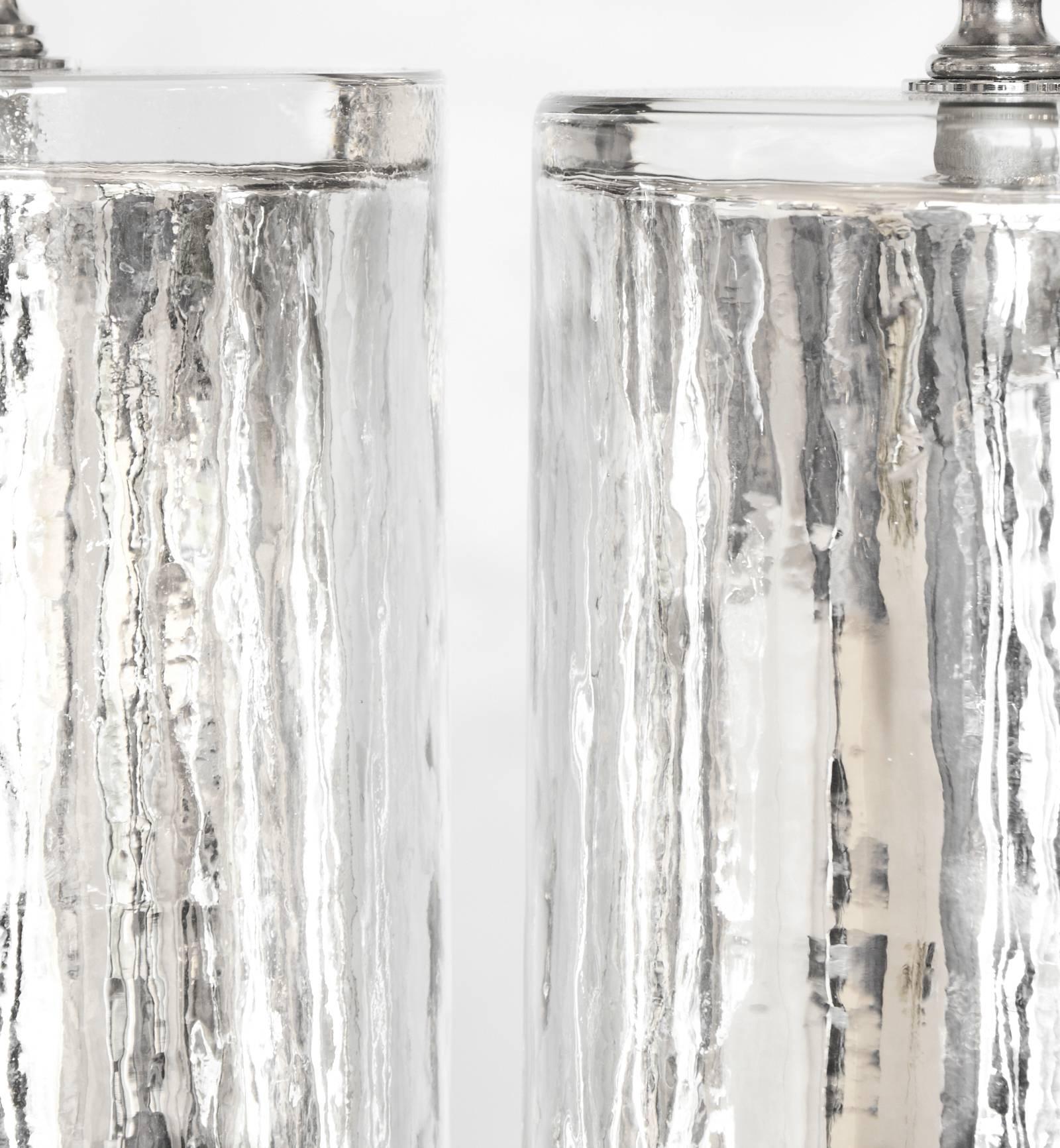 tall mercury glass lamps