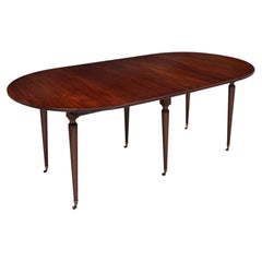 19th Century Louis XVI Mahogany Dining Table, Expandable, France