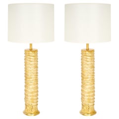 Italian Modernist Brass Lamps