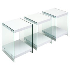Set of Three Modernist Side Tables in the manner of Philippe Stark