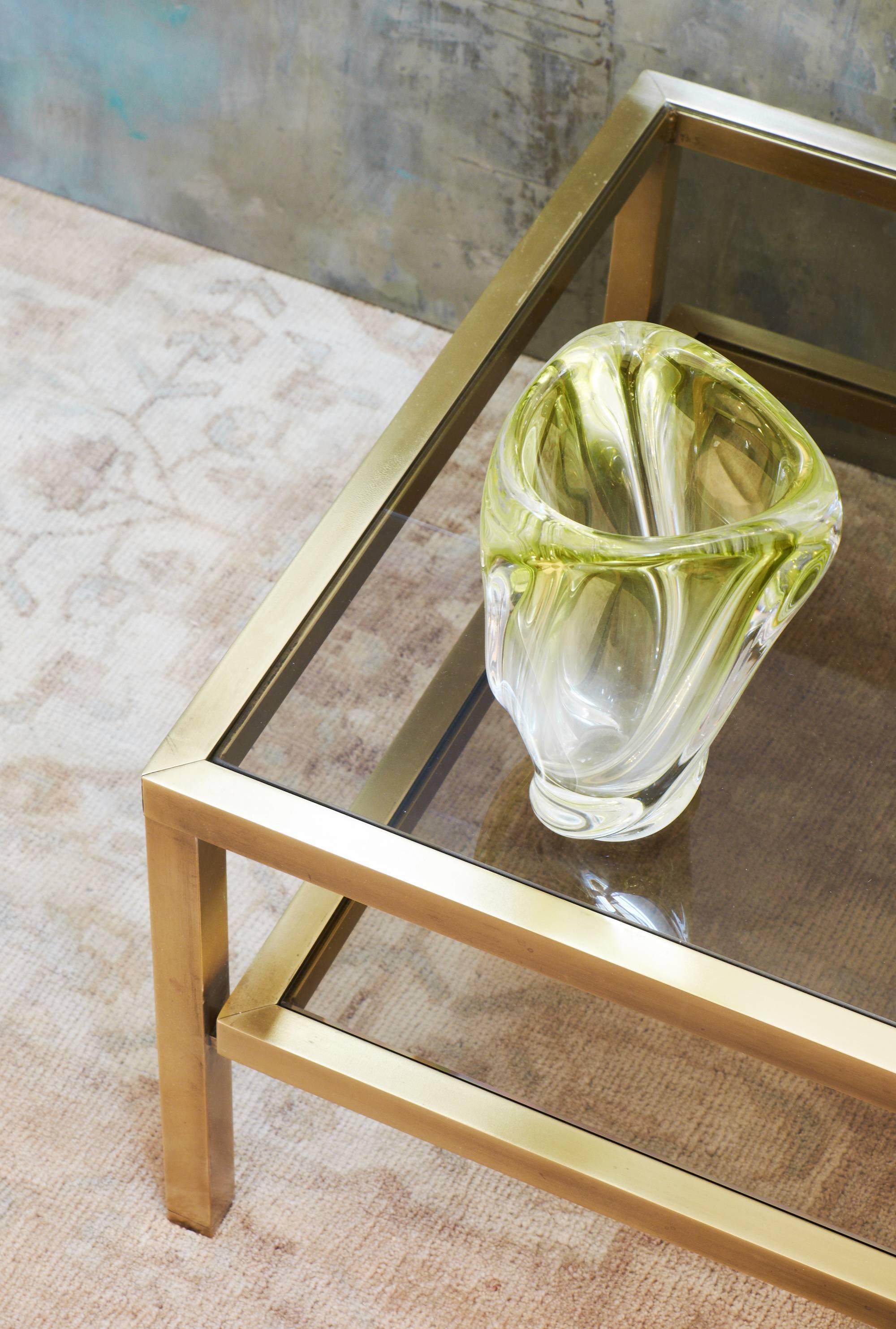 glass mid century coffee table