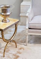 Onyx Top Gilt Bronze Coffee Table in the Manner of Ramsay