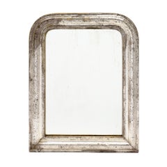 Silver Leaf, Petite Louis Philippe Period Mirror, Circa 1880
