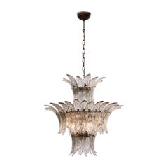 Venetian Glass, Cristal’s Antico Leaf Chandelier by Barovier, Murano, Italy
