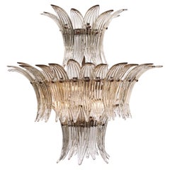 Venetian Glass, Cristal’s Antico Leaf Chandelier by Barovier, Murano, Italy