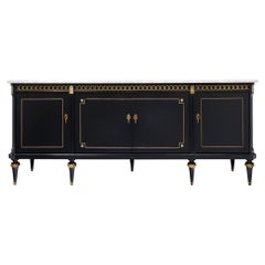 Grande Louis XVI Ebonized Buffet, French Antique, Circa 1920