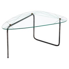 Period Mid-Century Modern Etched Glass Coffee Table, Circa 1970
