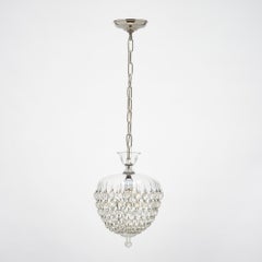 Pair of French Antique, Baccarat Crystal Pendant Chandeliers, Circa 1920