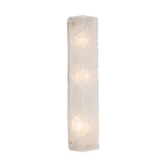 Italian Mid-Century Murano Frosted Textured Glass Wall Sconces