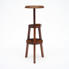 French 19th Century Solid Walnut Tripod Pedestal Stand, Circa 1890