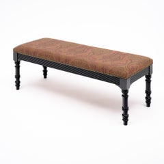 Pair of French Napoleon III Style Mahogany Upholstered Storage Benches