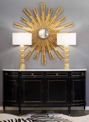 Pair of Murano "Avventurina" Gold-Flecked Glass Lamps