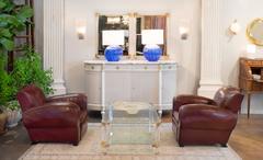 Cobalt Blue Murano Glass Table Lamps with Gold Flecks, Italy, New