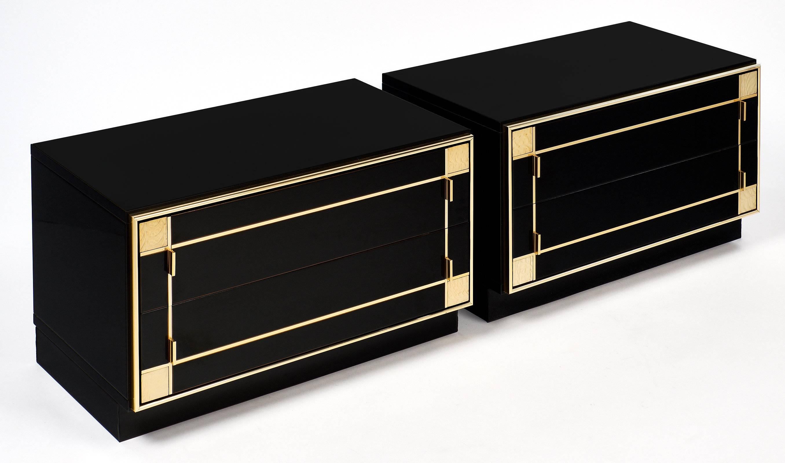Mid-Century Modern French Lacquered Side Tables by Pierre Cardin
