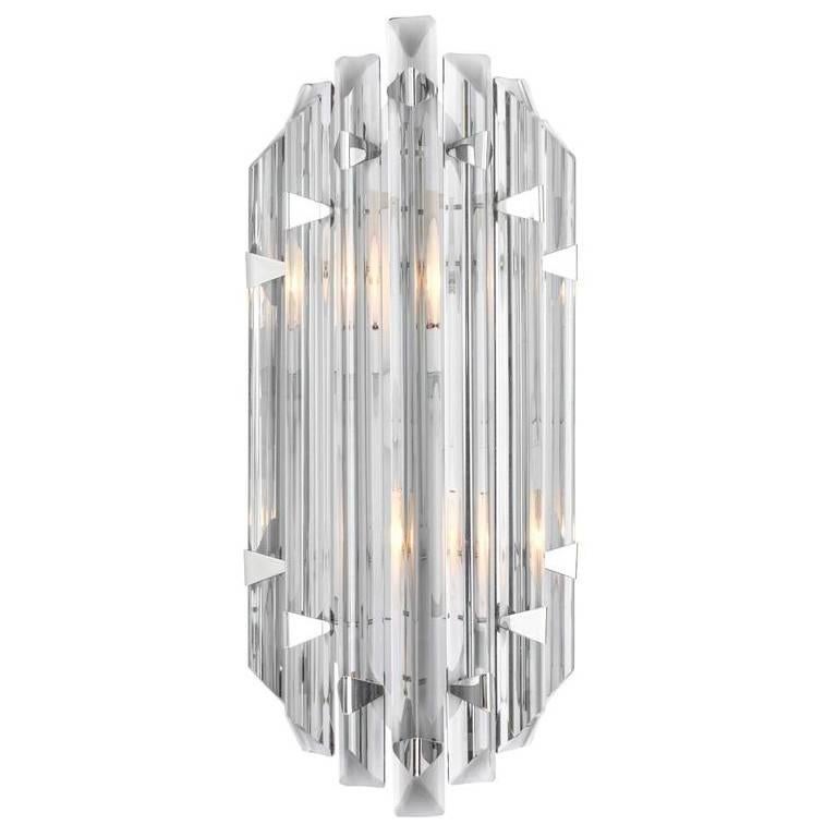 Murano Grey Glass Single Sconce in the Style of Venini