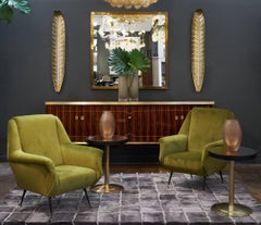 ‘Battuto’ Smoked Murano Glass Vases