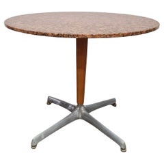 Vintage Small granite top bistro table