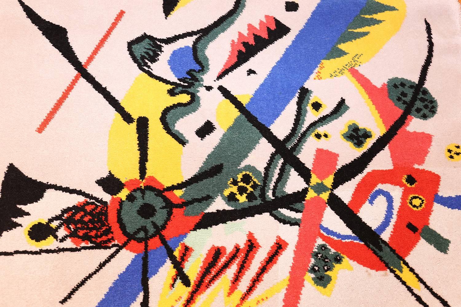 Bauhaus Rug Inspired by Kandinsky Small Worlds In Excellent Condition In New York, NY