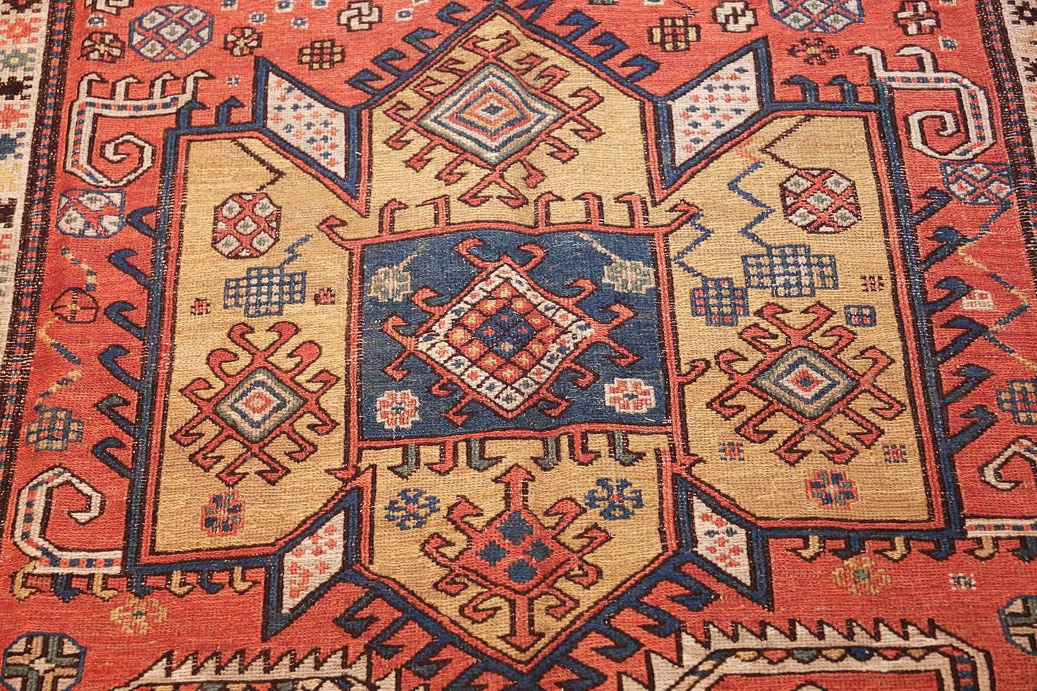 Gorgeous Antique Caucasian Soumak Rug In Excellent Condition In New York, NY
