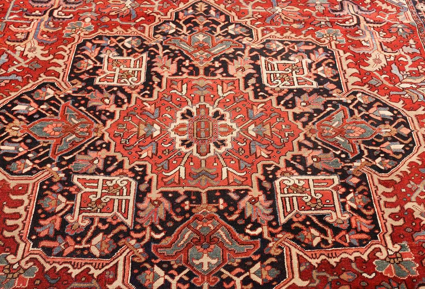 Antique Room Sized Persian Heriz Rug 2