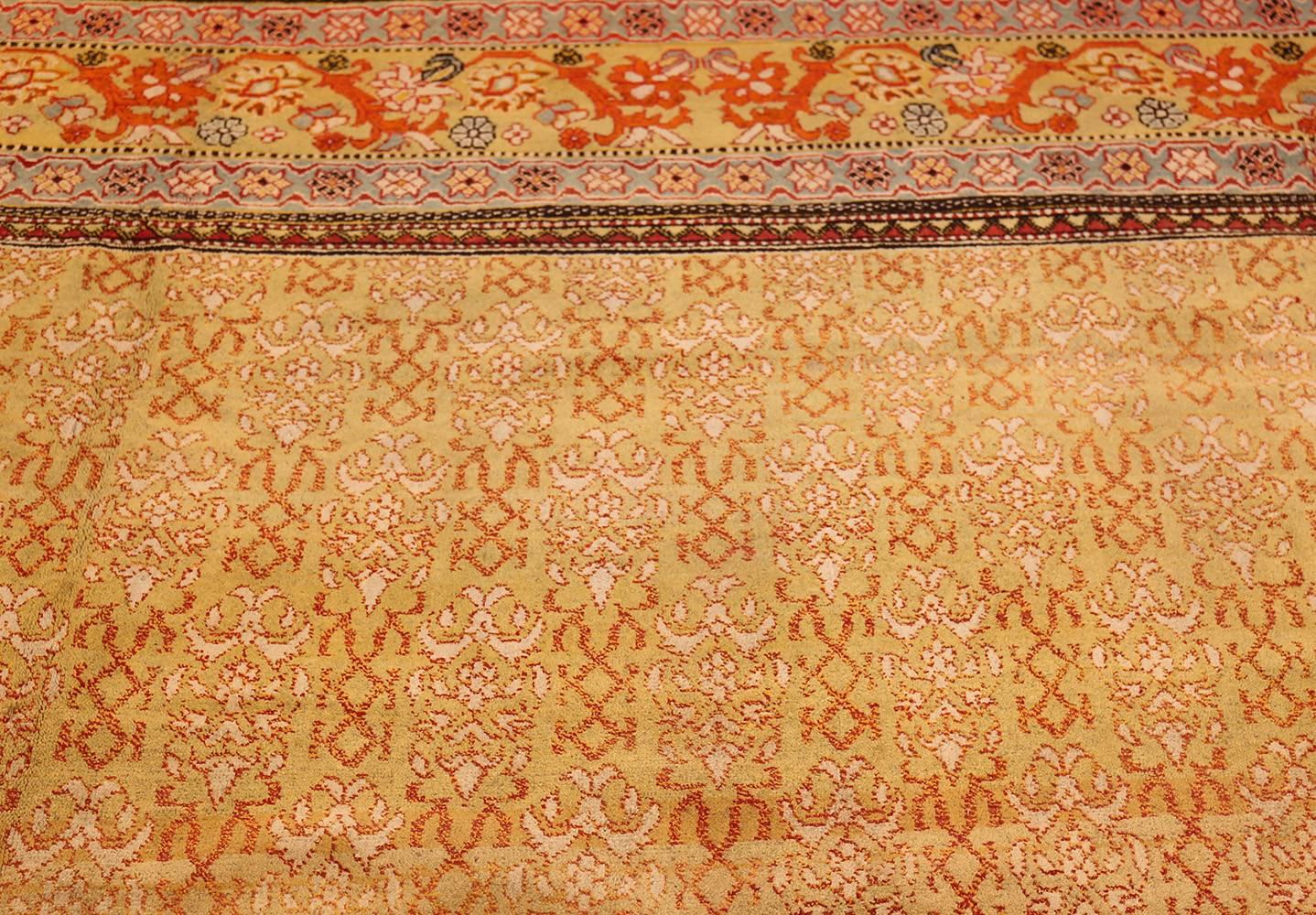 Hand-Knotted Gorgeous Antique Indian Agra Rug