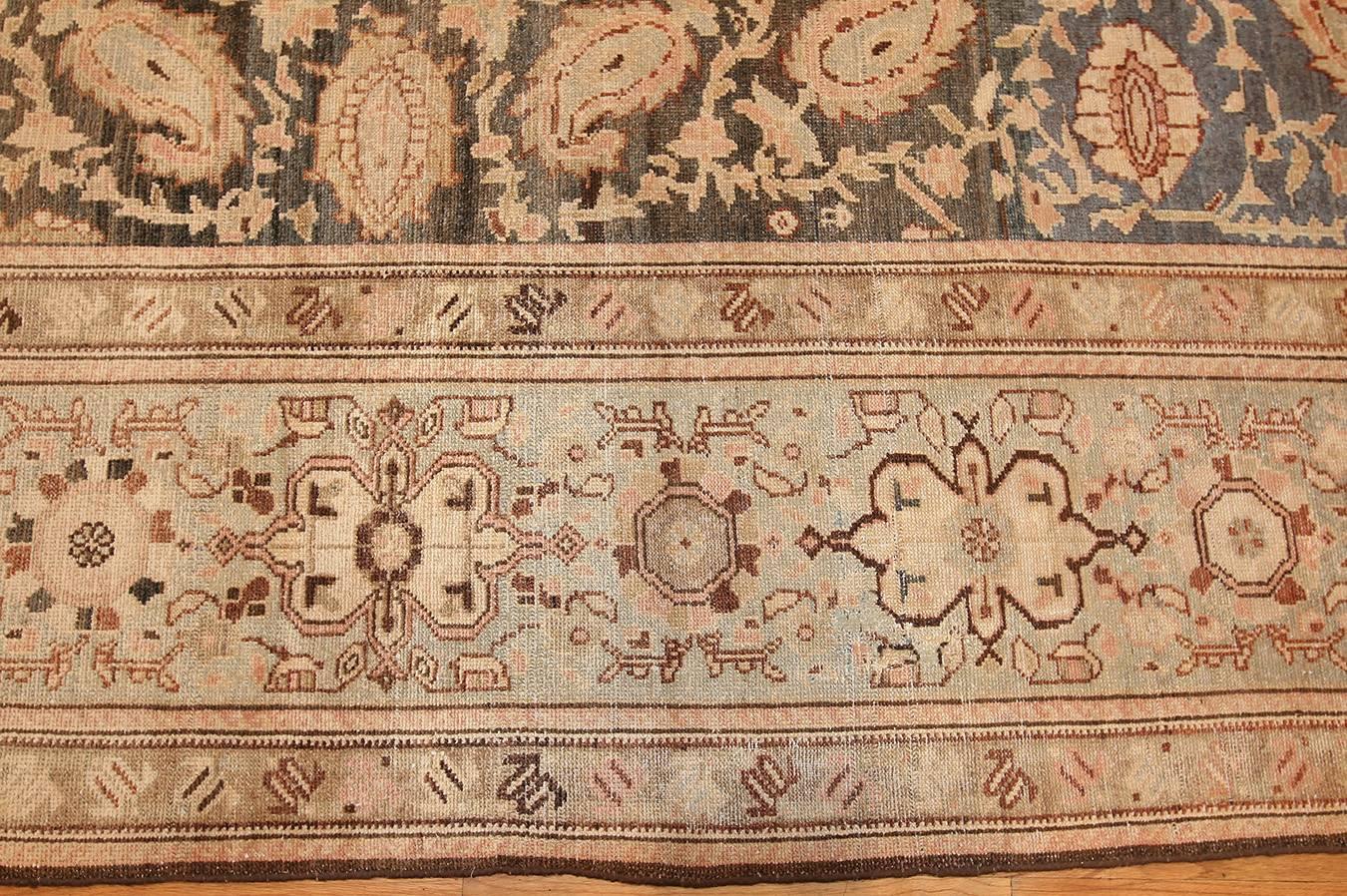 Wool Gorgeous Light Blue Antique Persian Malayer Carpet