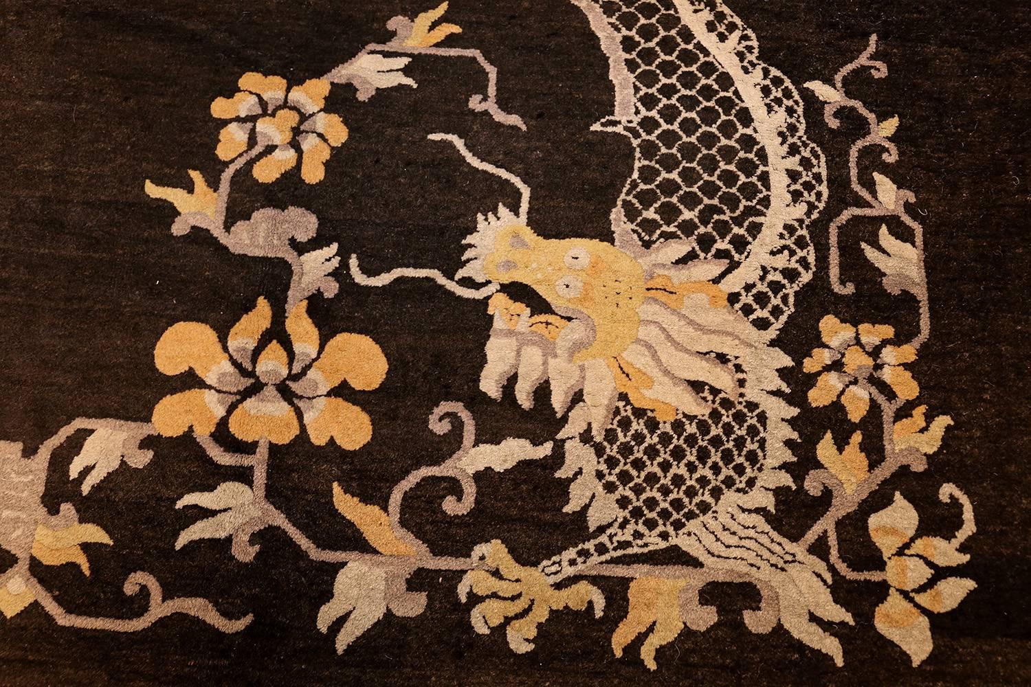 Chinese Export Antique Chinese Dragon Carpet
