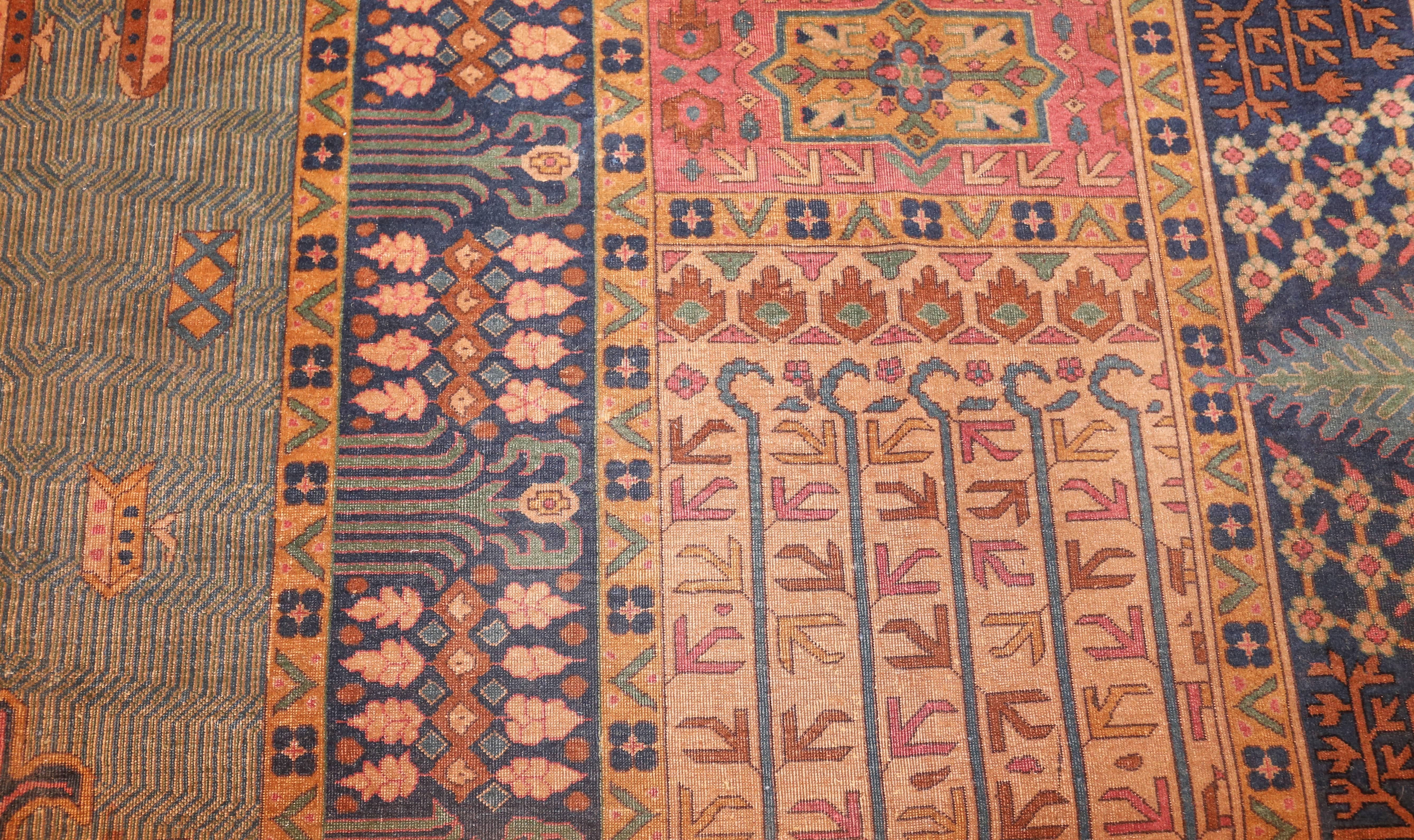 Art Deco Room-Sized Antique Indian Carpet