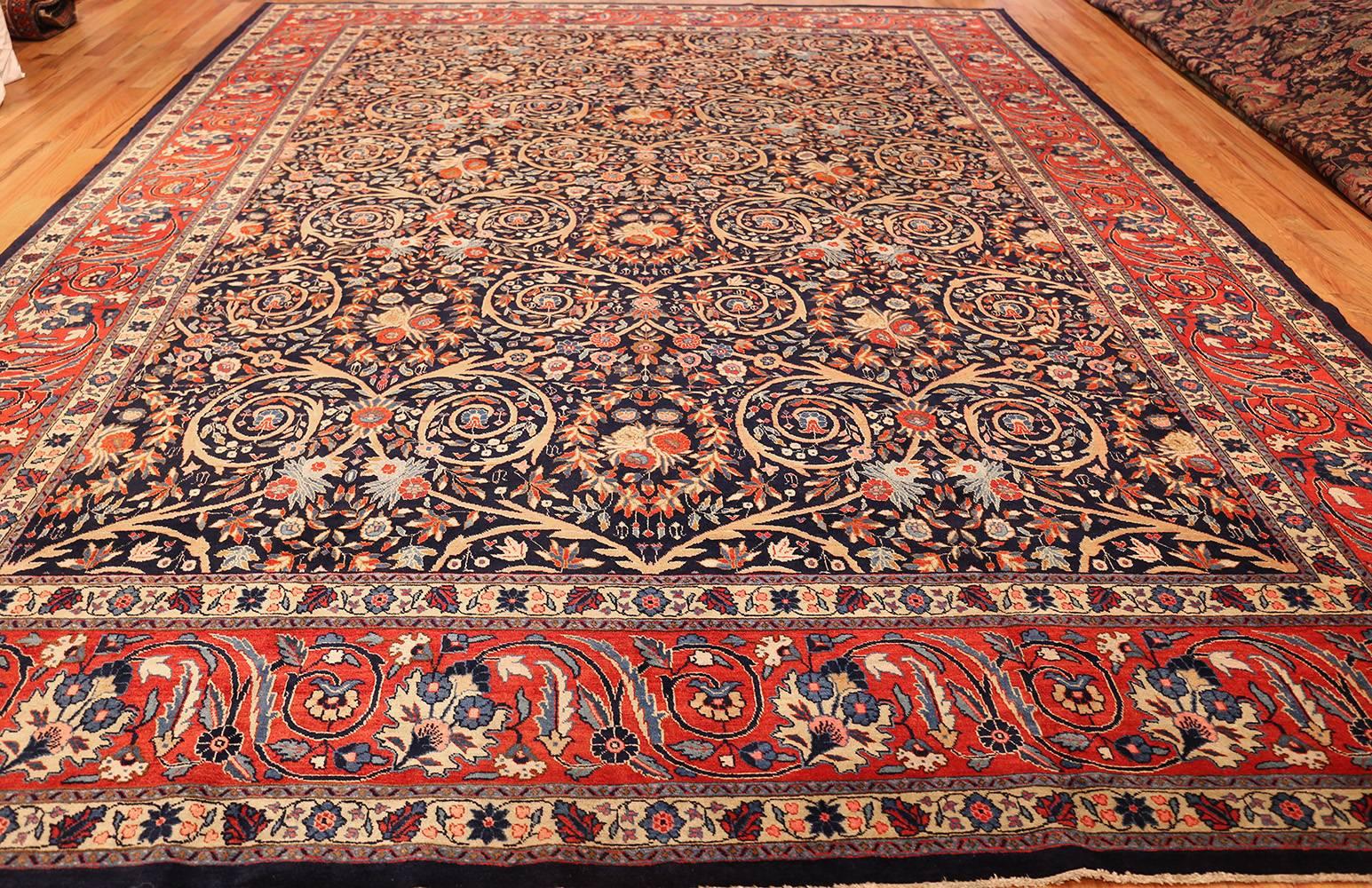 20th Century Beautiful Antique Persian Tabriz Carpet. Size: 11 ft x 14 ft 3 in