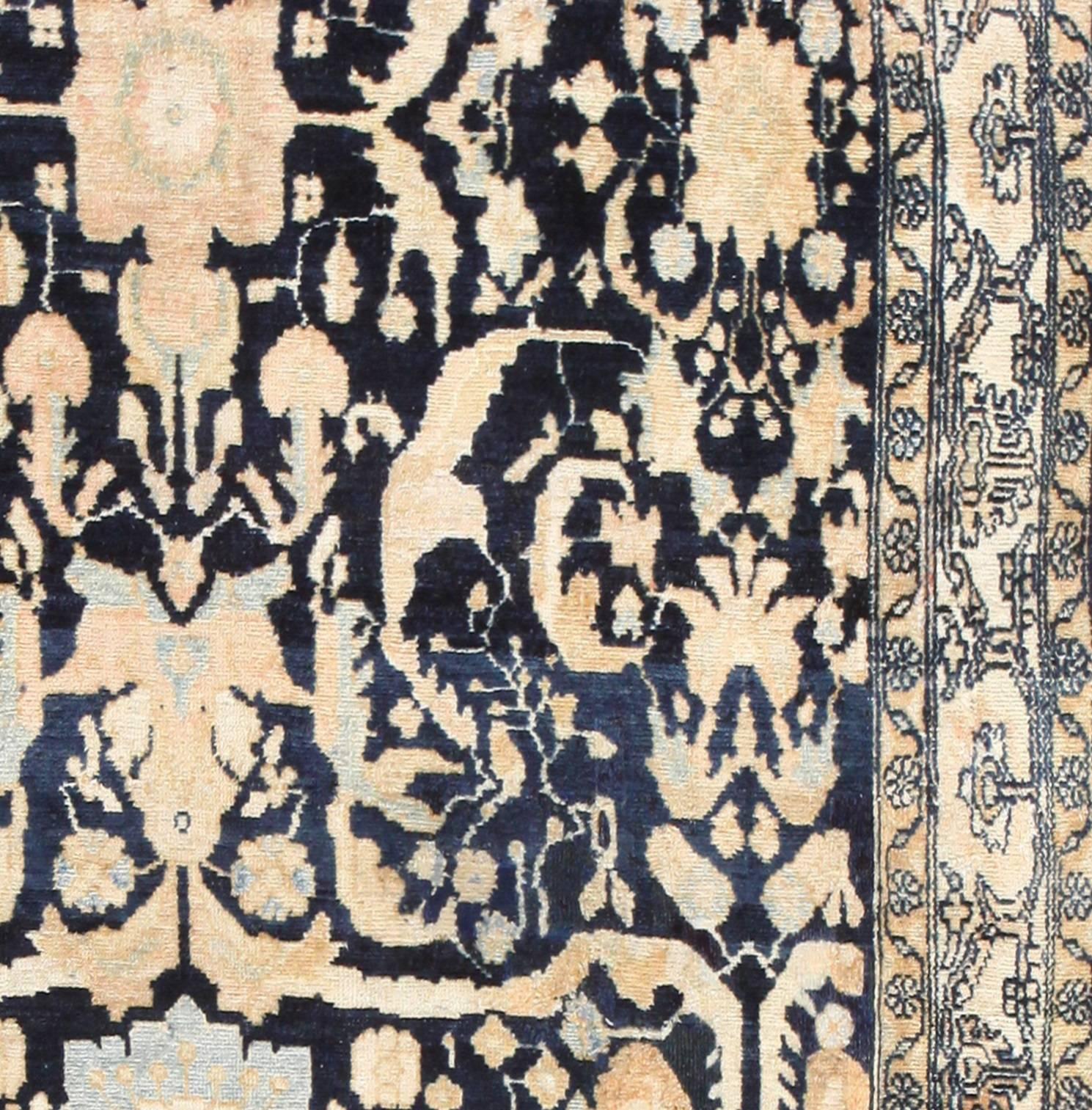 20th Century Antique Blue Persian Malayer Runner Rug