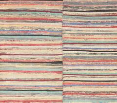 Antique American Large Rag Rug