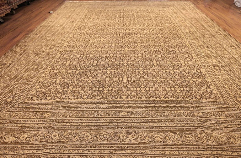 Large Brown Antique Persian Khorassan Rug For Sale at 1stdibs