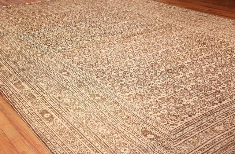 Large Brown Antique Persian Khorassan Rug For Sale at 1stdibs