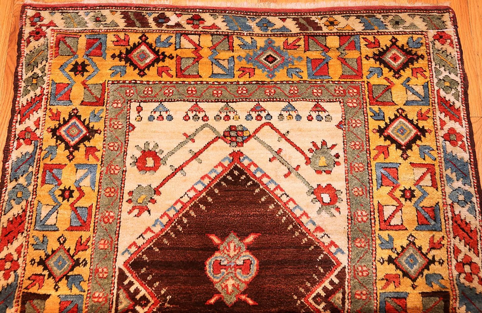 Hand-Knotted Antique Turkish Bergamo Rug