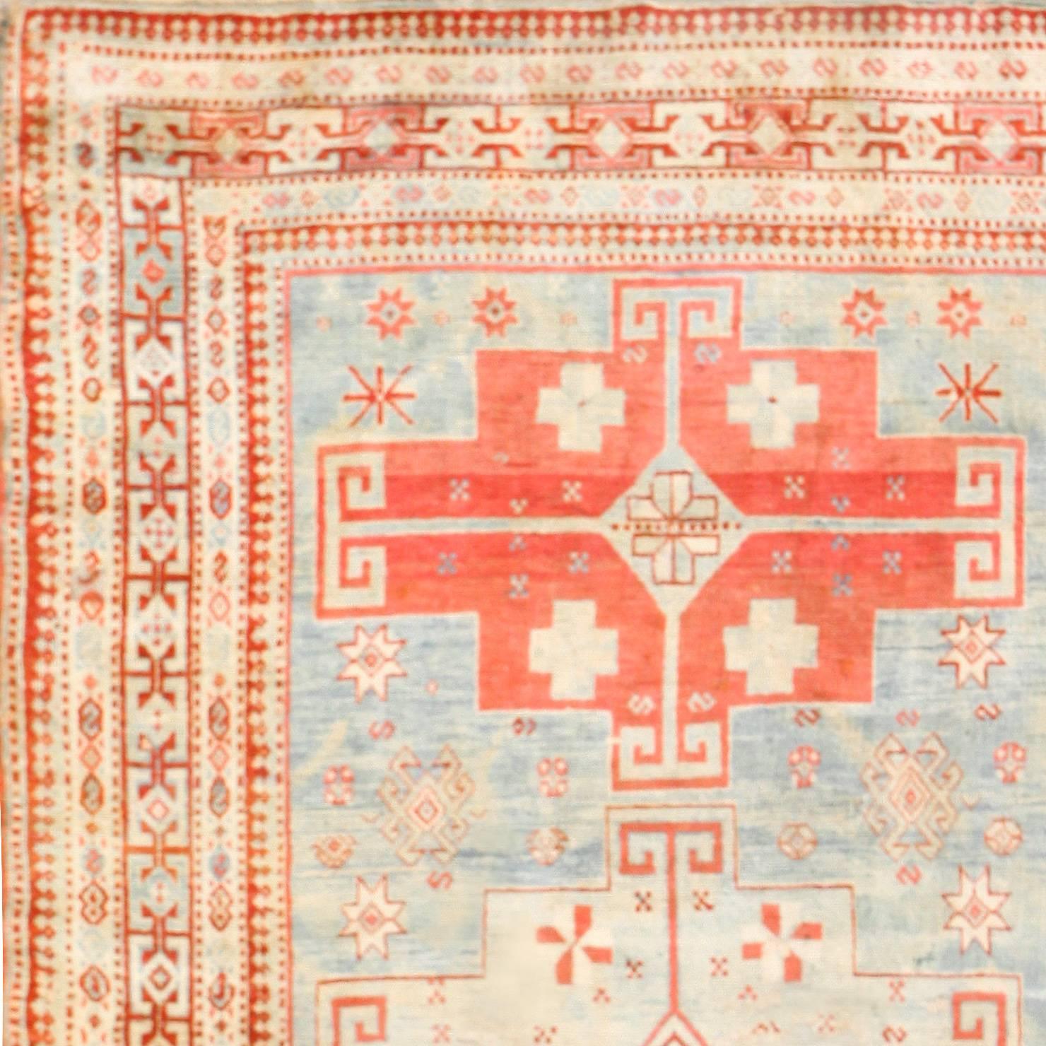 Small Tribal Antique Caucasian Shirvan Rug In Good Condition In New York, NY