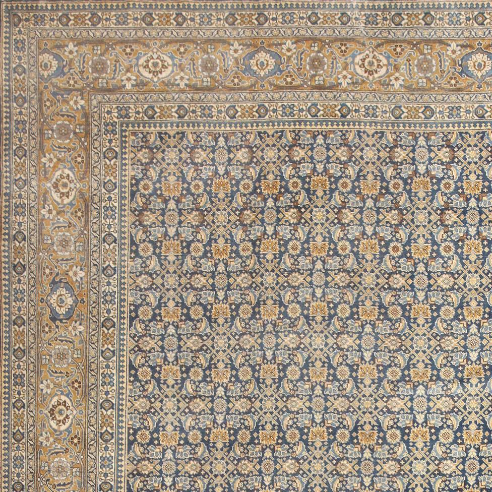 Early 20th Century Room Size Antique Persian Tabriz Rug. Size: 11 ft x 14 ft 6 in (3.35 m x 4.42 m)